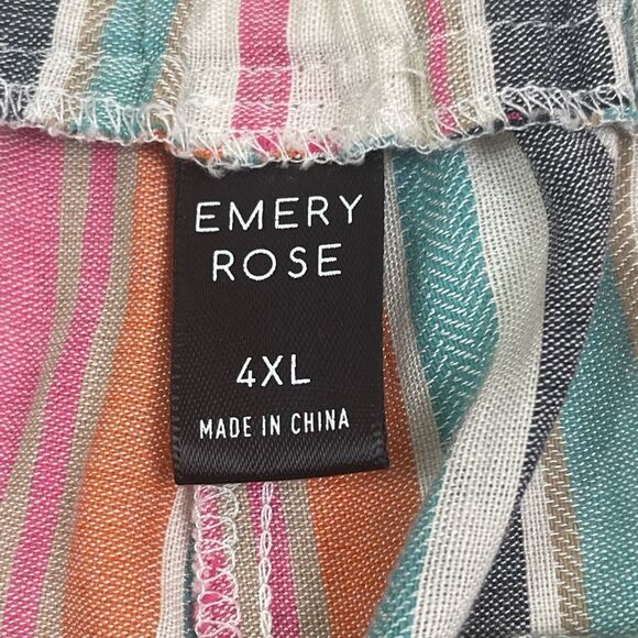 Emery Rose Plus Stripped Pants Suit - Picture 9 of 16